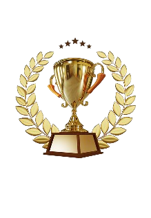 Gold award trophy