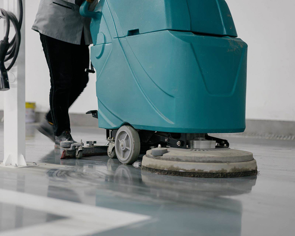 DMS Janitorial Warehouse Floor Sweeping and Scrubbing