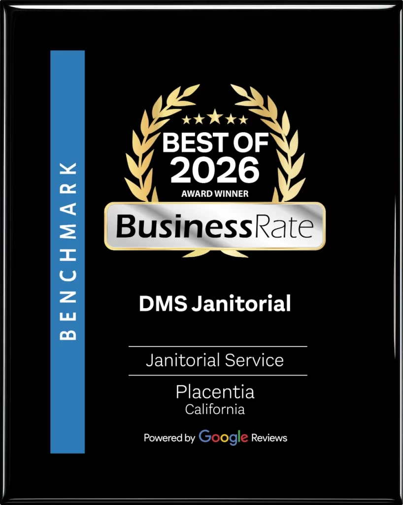 Best Janitorial Service in Placentia 2026 award plaque for DMS Janitorial Services